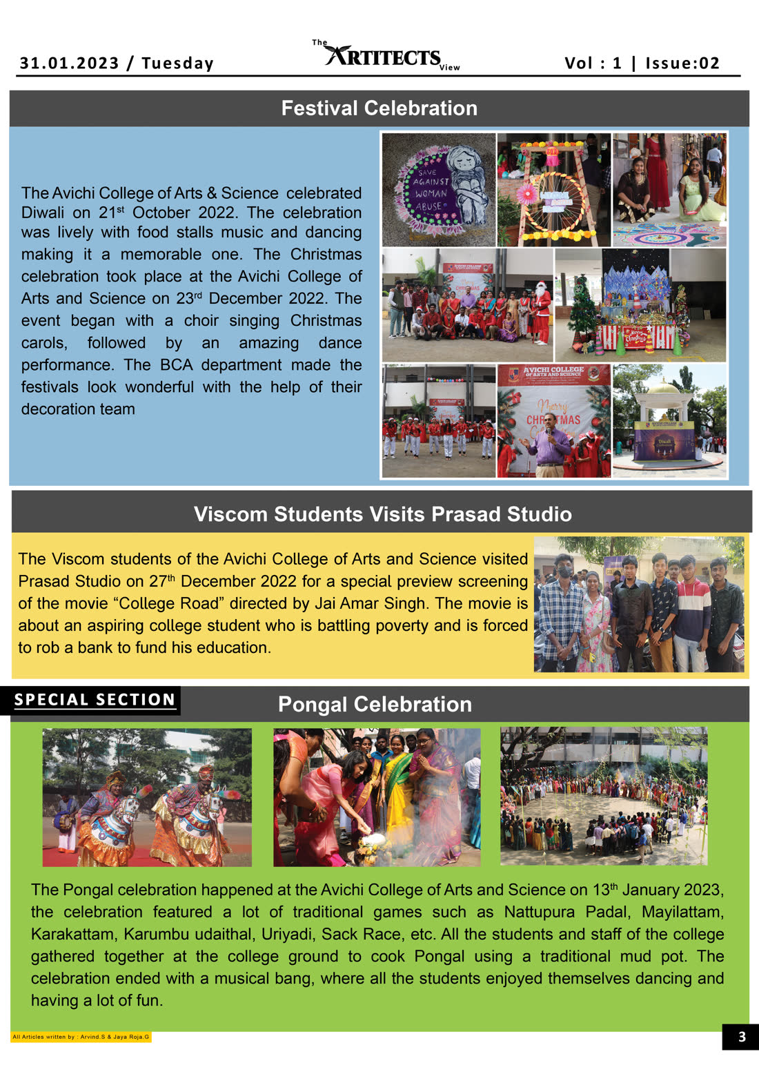 The Artitects View newsletter, page 3